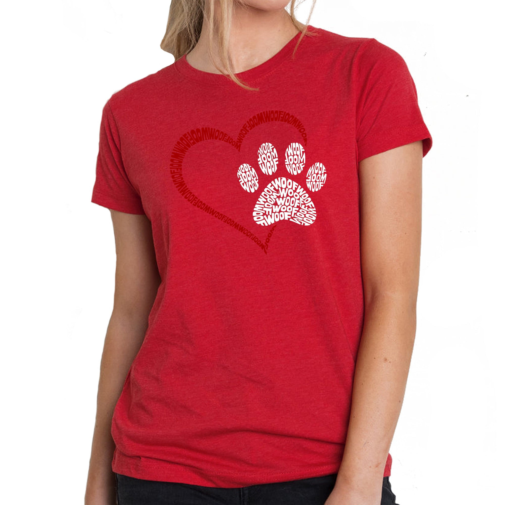 Paw Heart - Women's Premium Blend Word Art T-Shirt、mySite、camillekostekn