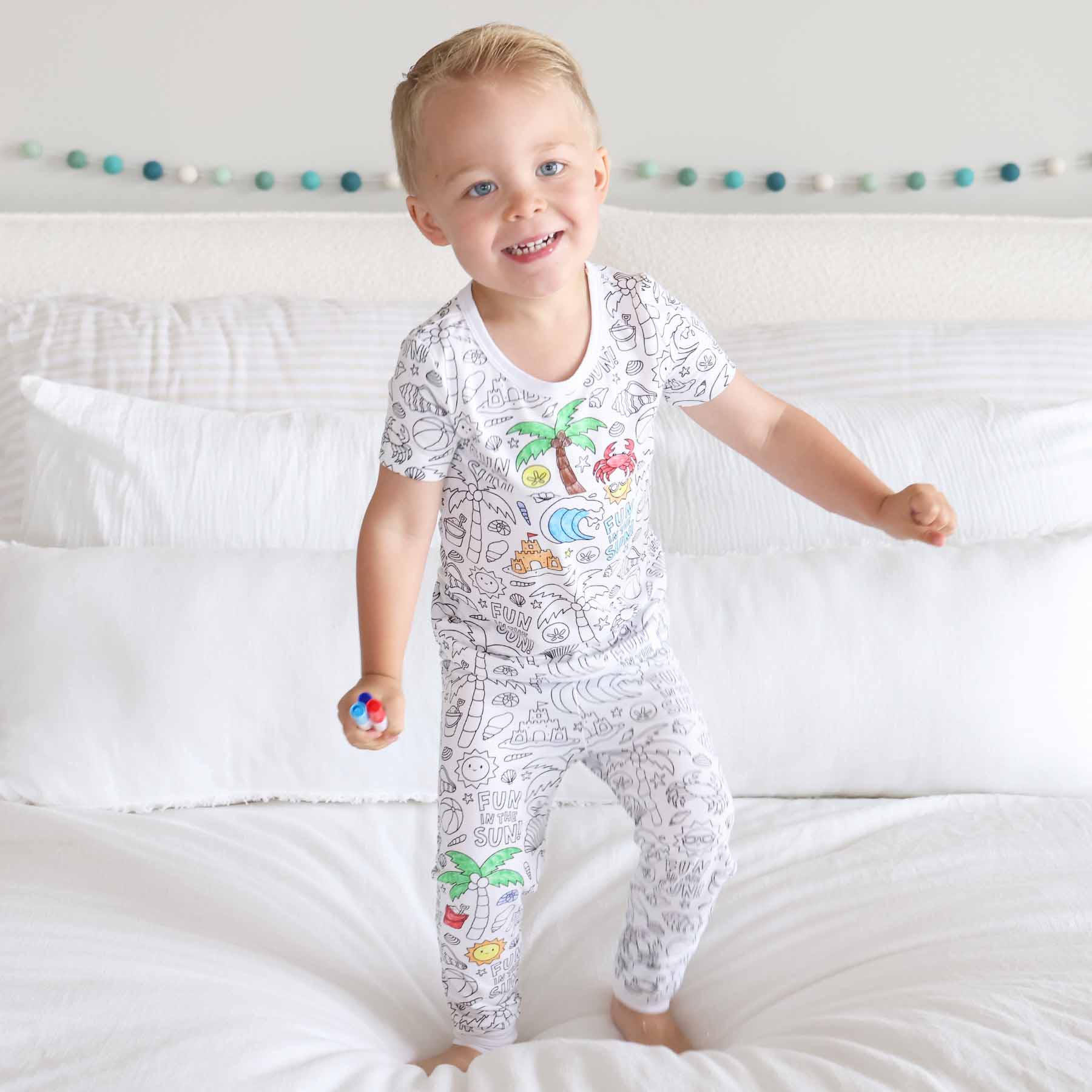  Colorable Two Piece Pajama Set | Beach Bash、mySite、layawaytickets