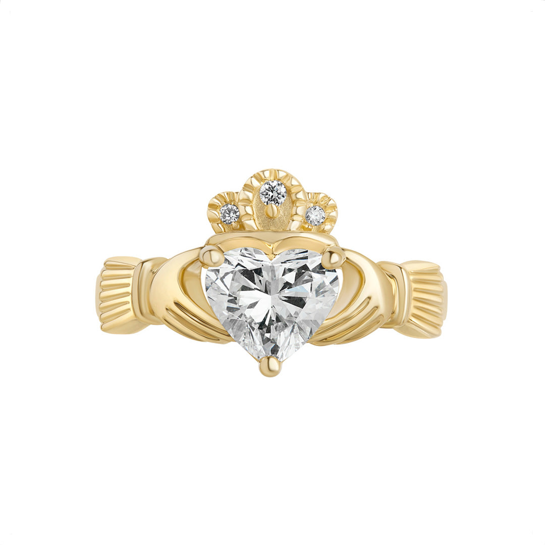  Lab Grown Diamond Claddagh Ring