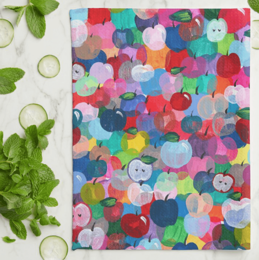 Rainbow Apples Tea Towel、mySite、topwebapps