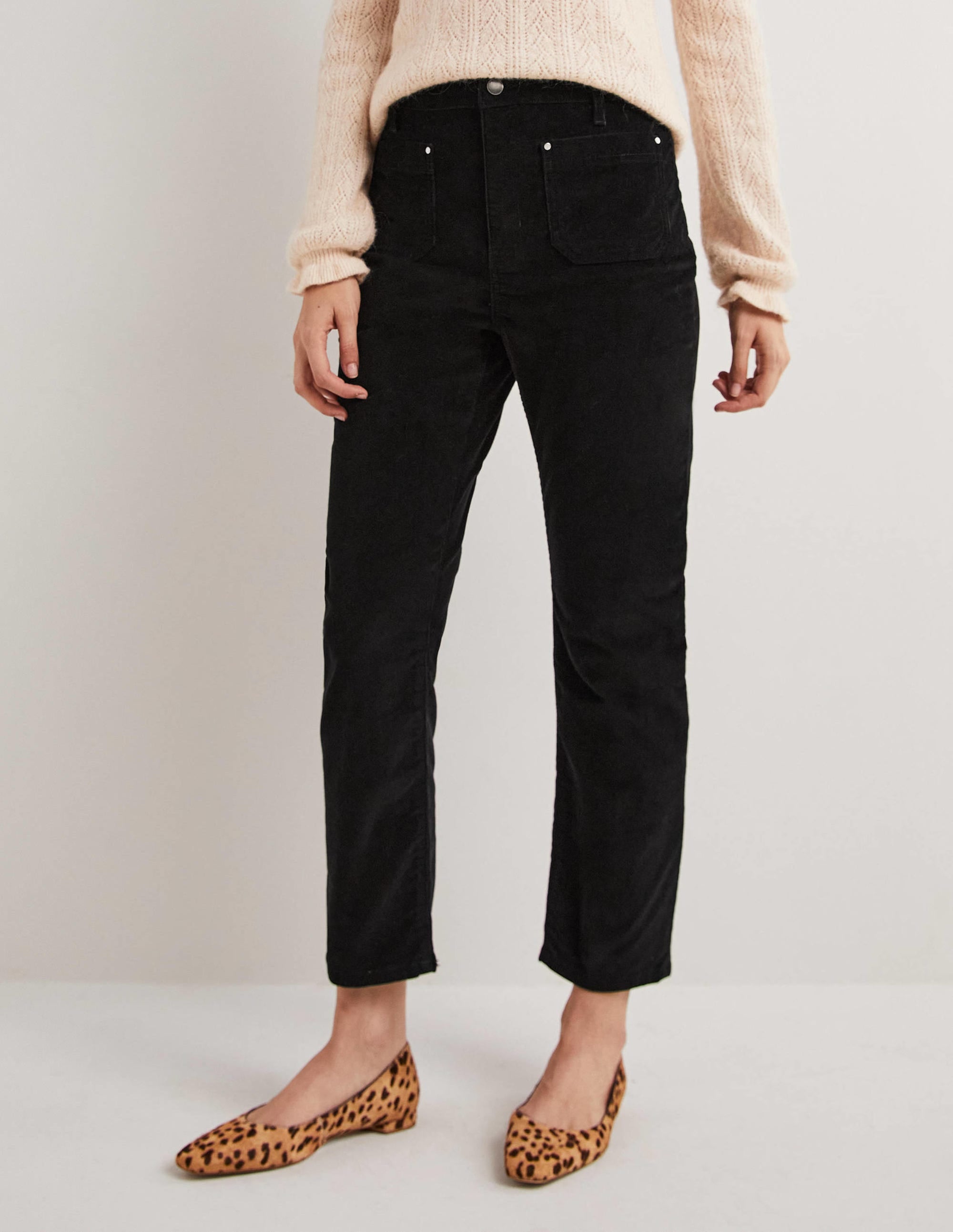  Straight Leg Corduroy Jeans-Black、mySite、ashleygrahame