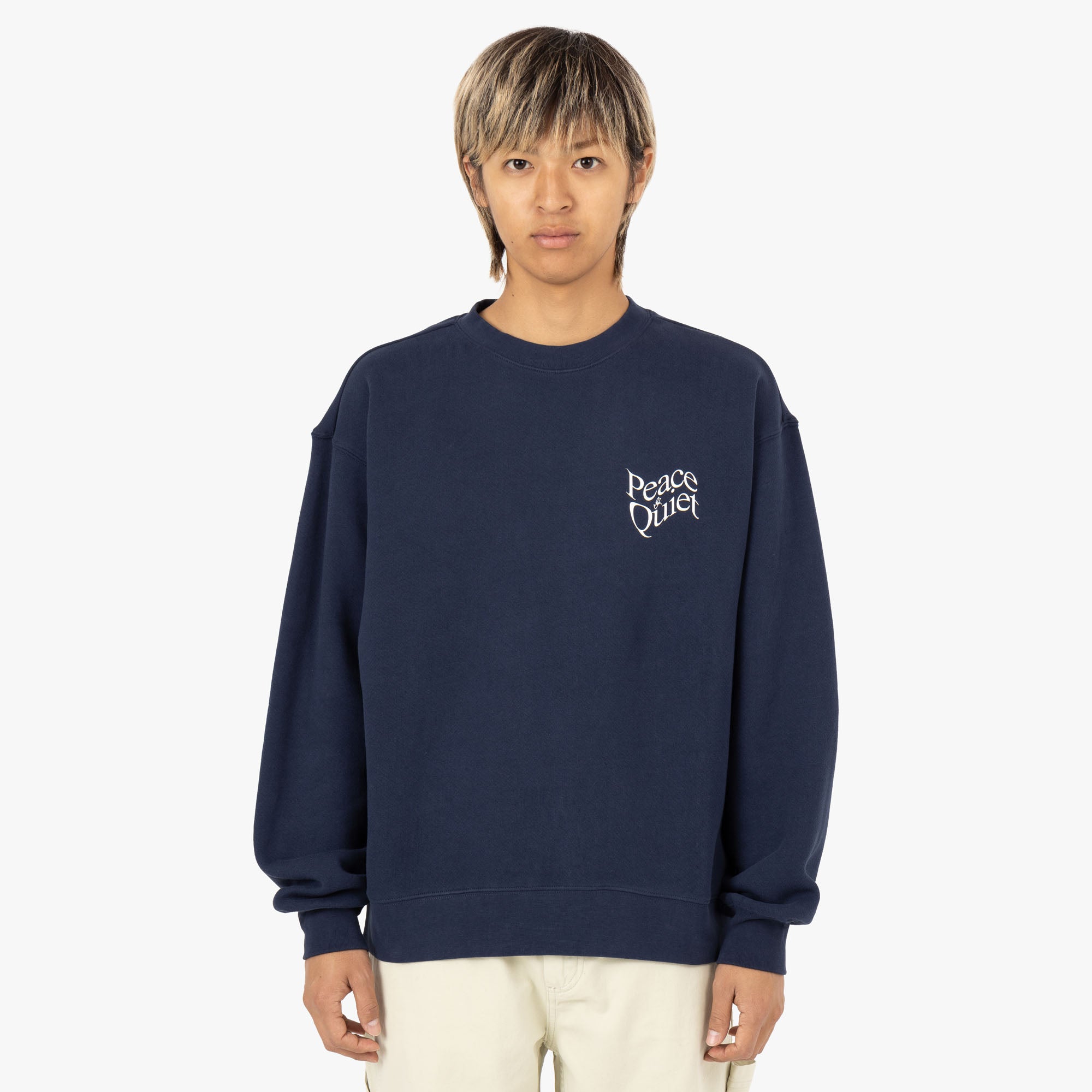  Museum of Peace & Quiet Warped Crewneck / Navy、mySite、merchandisen