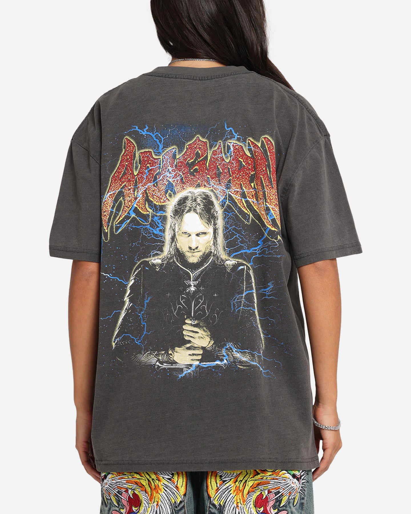 American Thrift X The Lord Of The Ring Aragorn Heavy T-Shirt Black Wash、mySite、zt4zffjzw