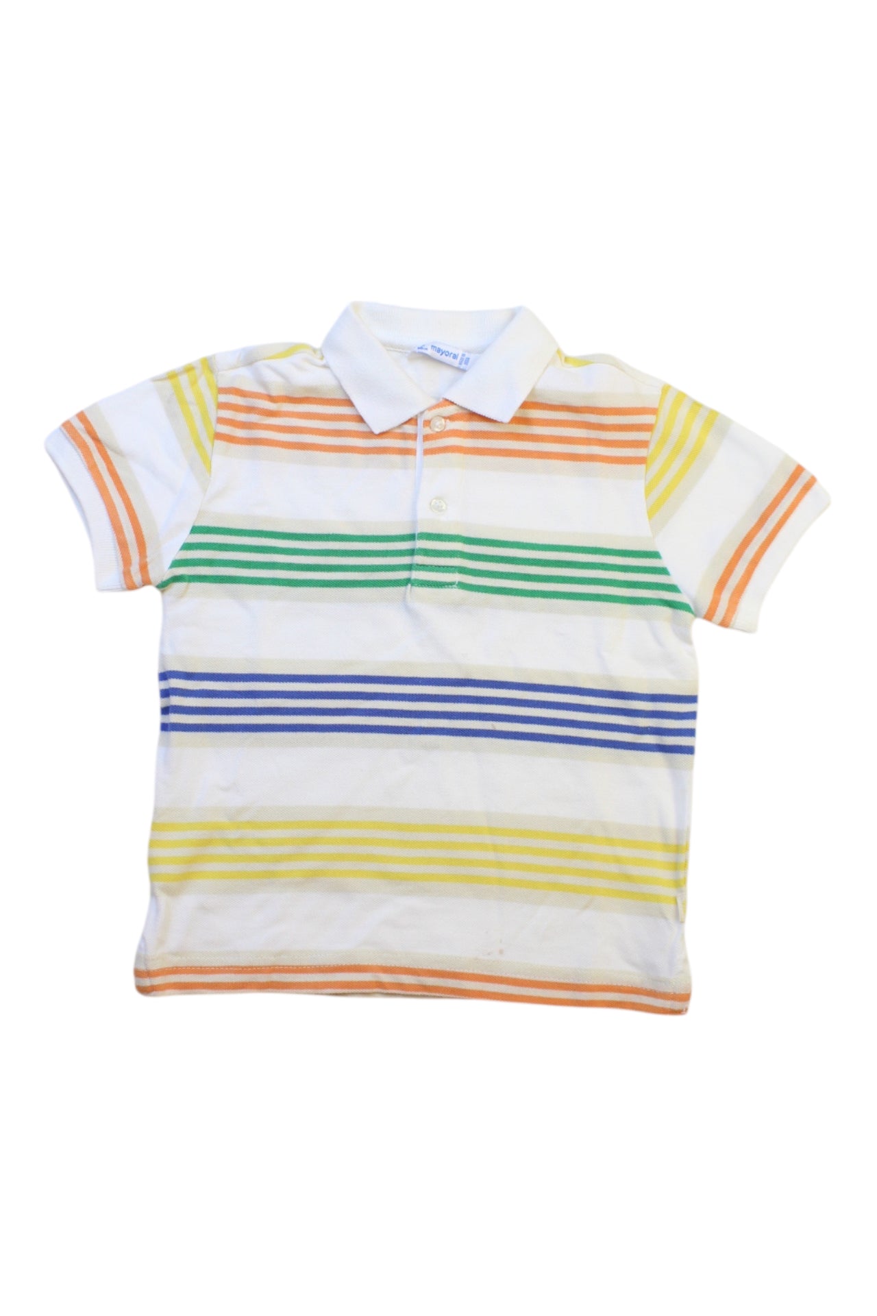 Mayoral Striped Short Sleeve Polo - Size 3T、mySite、g9winljtr
