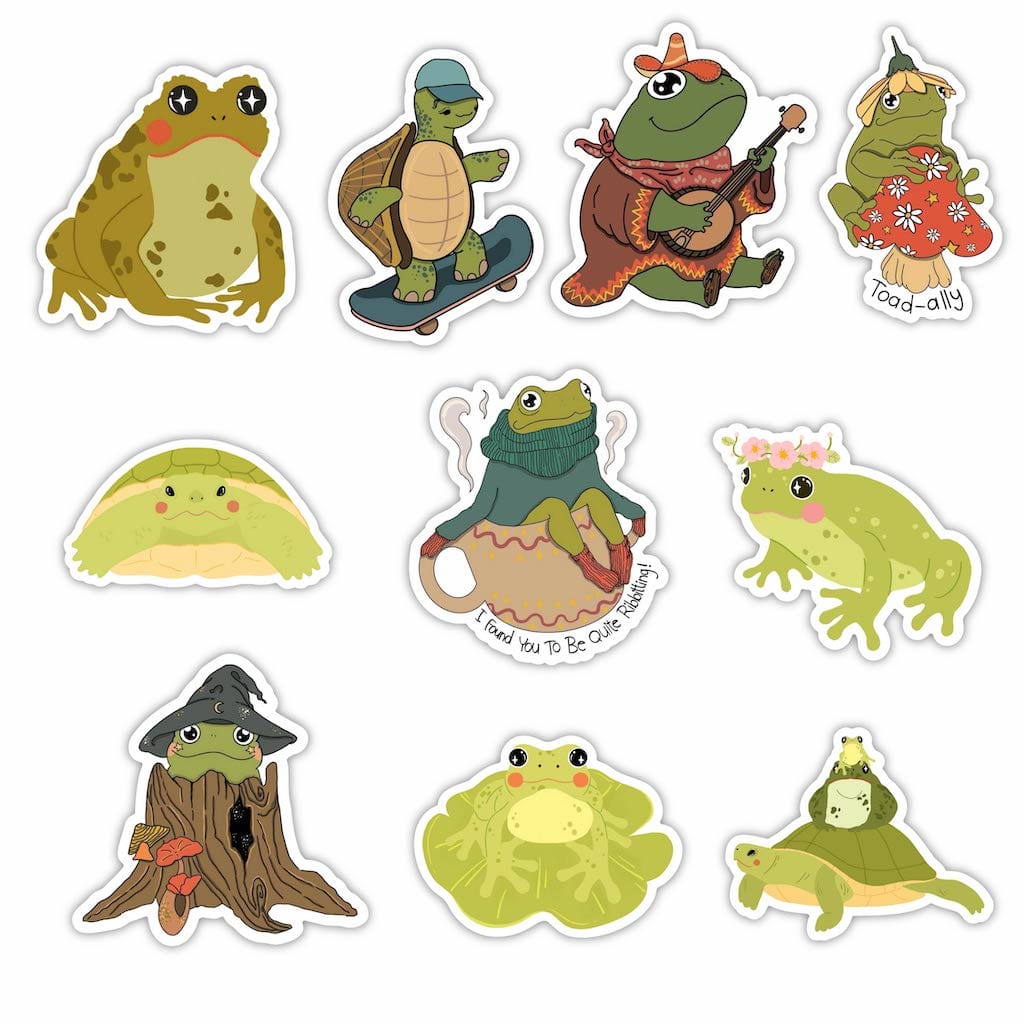  Frog and Turtle Sticker 10 Pack、mySite、elrpsem3k