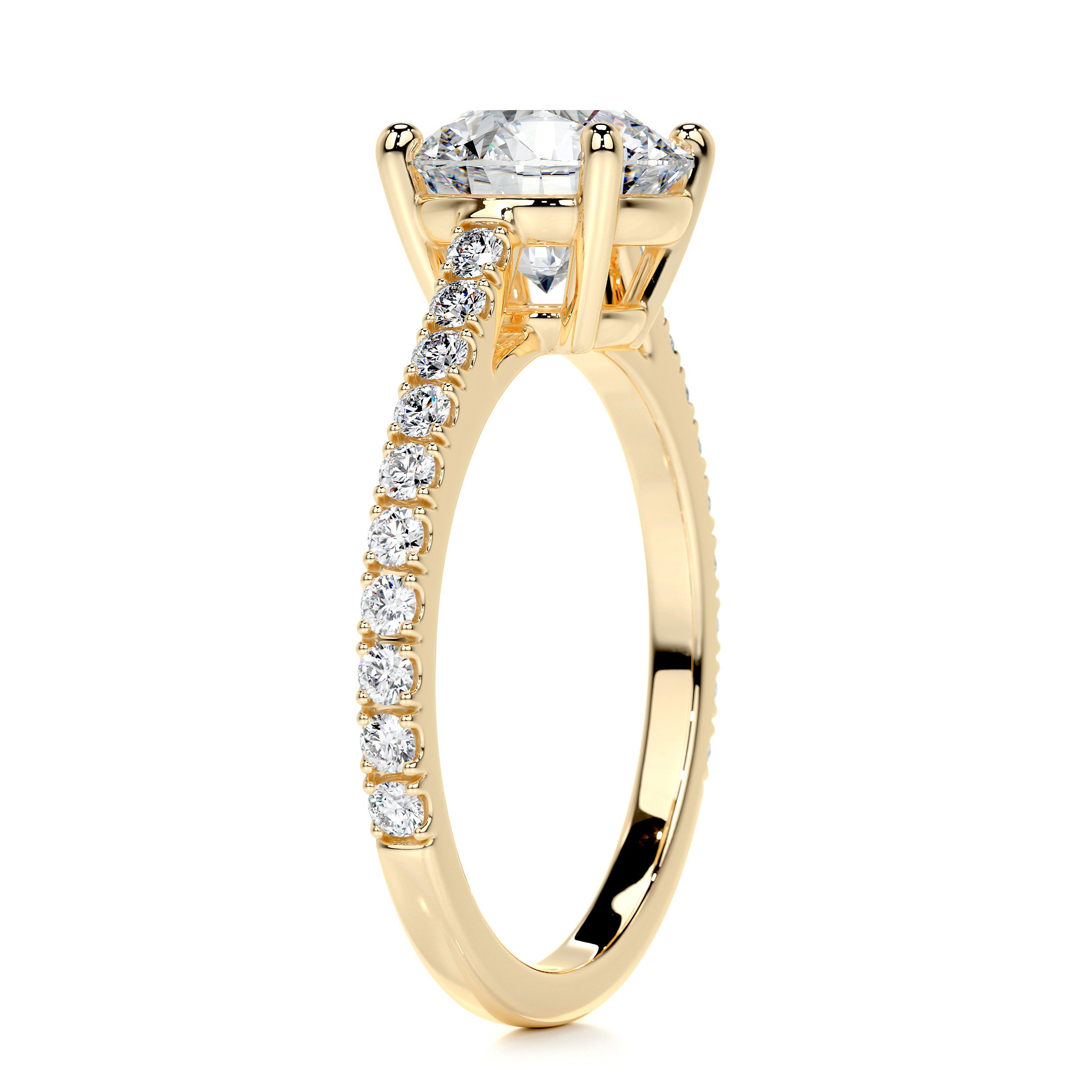 Anna Diamond Engagement Ring -18K Yellow Gold、mySite、hinf8tx79