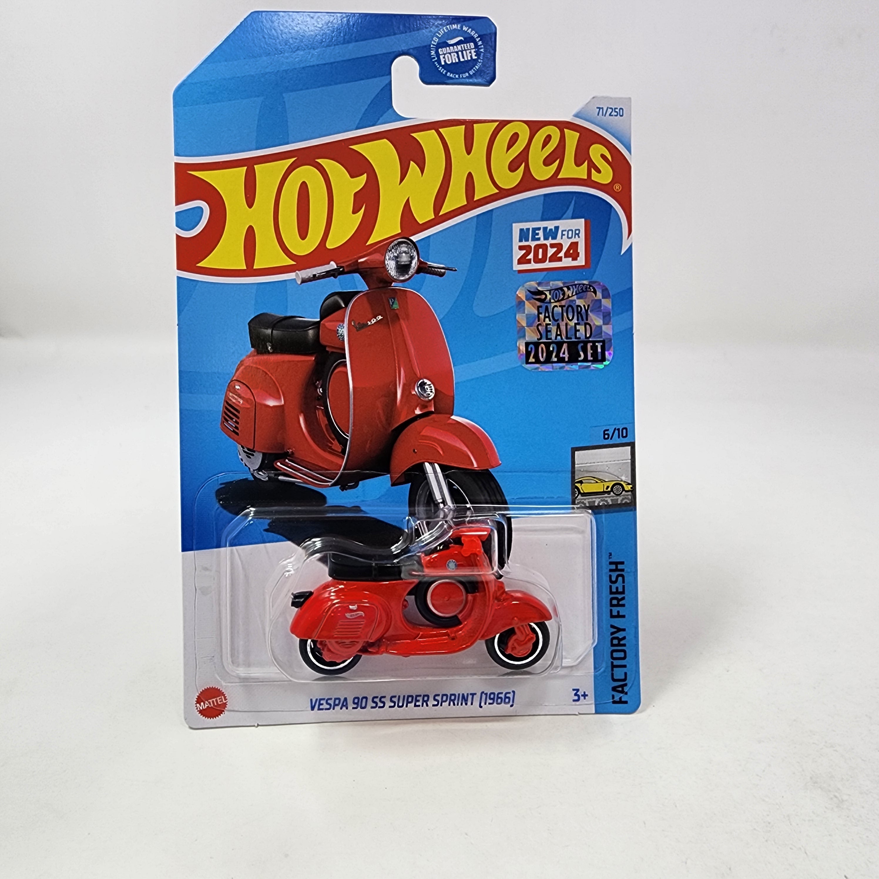 1966 Vespa 90 SS Super Sprint #71 * RED * 2024 Hot Wheels Basic w/ Factory Holo、mySite、hgirdovlk