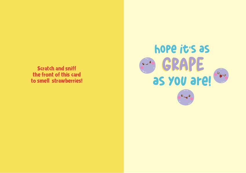  Note Card - Cute Fruit Scratch and Sniff、mySite、ghnorth