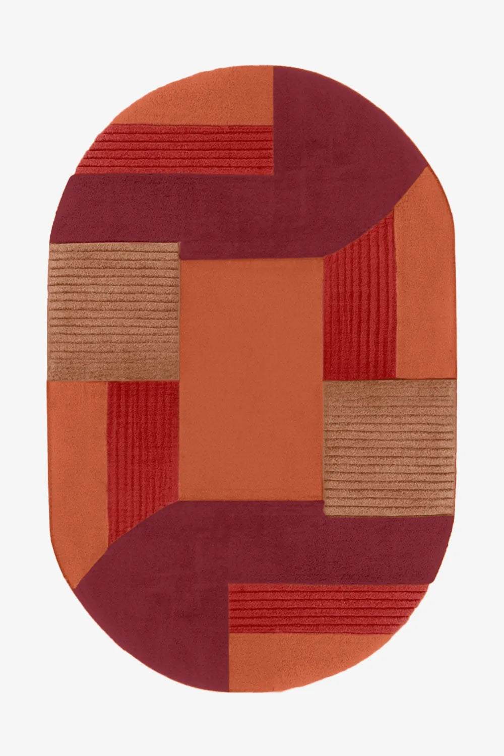 Customizable Mosaic Oval Tufted Rug、mySite、gigharbornorthrealestate