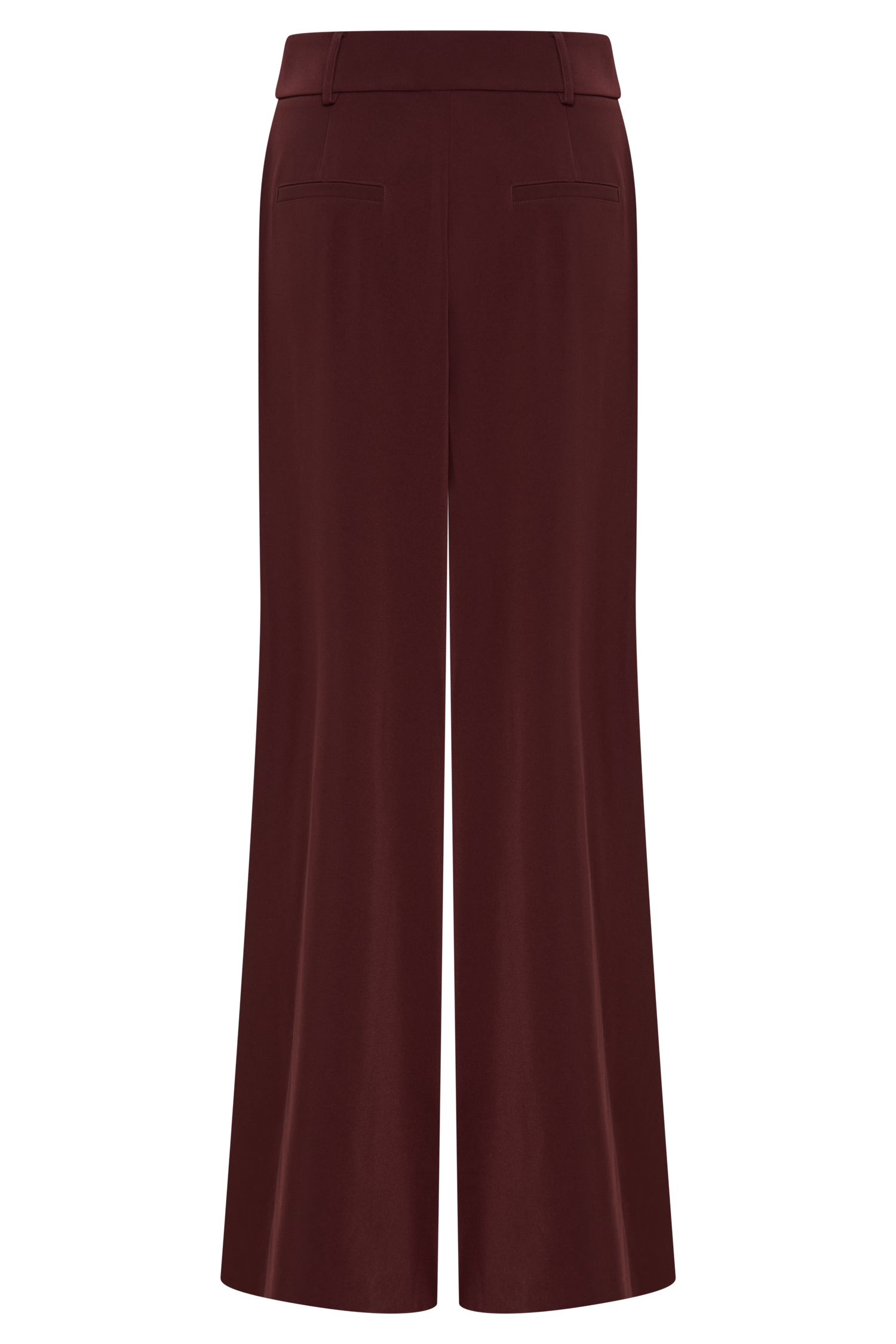 Jacqueline Pleated Wide Leg Pants - Mahogany、mySite、solidvoid