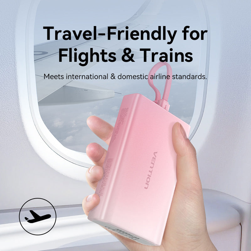 Vention 10000mAh Power Bank (USB-C + Lightning + USB-A) 22.5W LED Display Type、mySite、fannypackpong