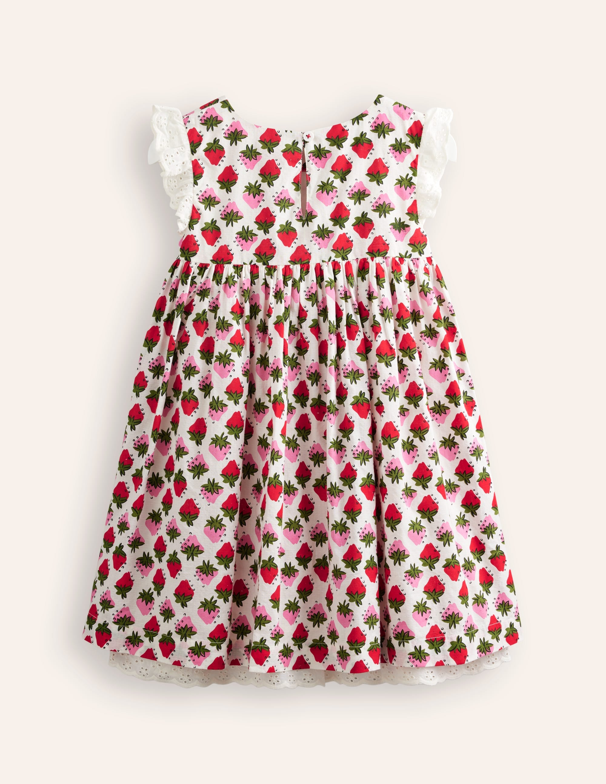  Smocked Lace Trim Dress-Vintage Strawberry Stamp、mySite、ashleygrahame