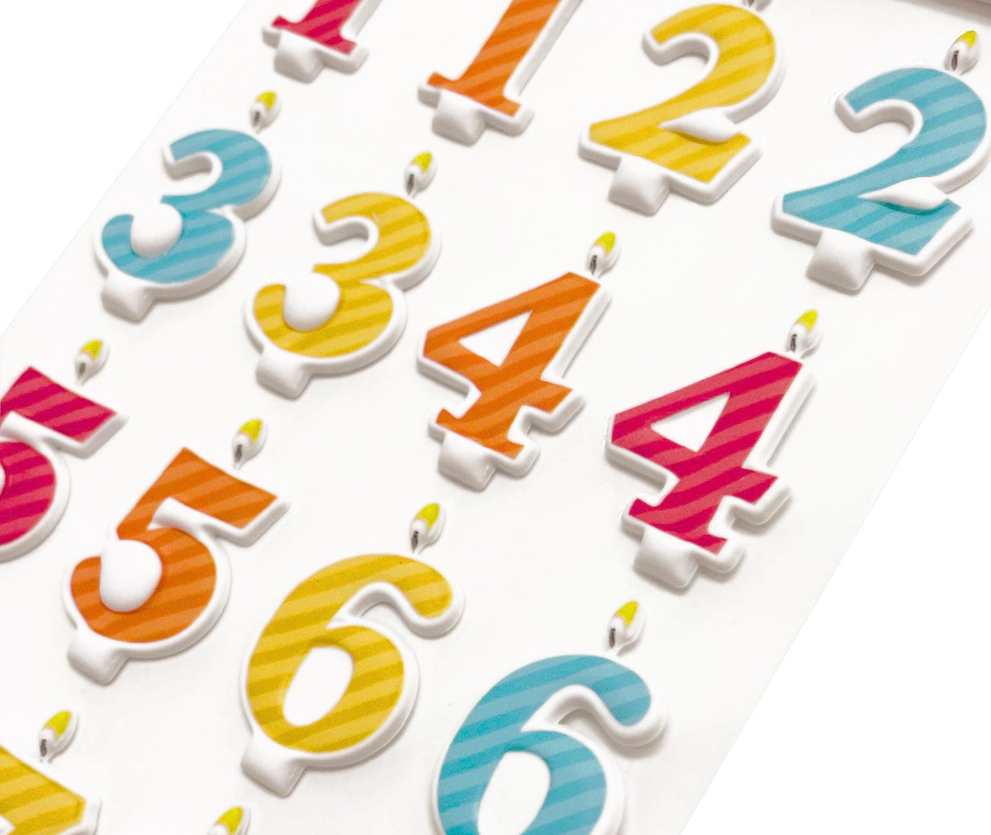  Scrapbook Stickers - Puffy Number Candles、mySite、ghnorth