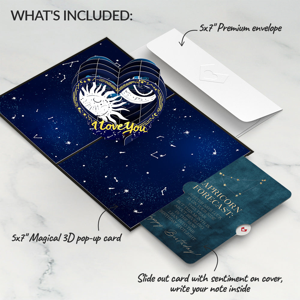 Celestial Love Pop-Up Card and Capricorn Zodiac Sentiment Set、mySite、solidvoid