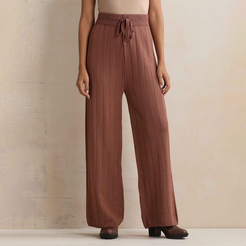 Woolen Solid Flared Pant For Women | Peach、mySite、camillekostekn