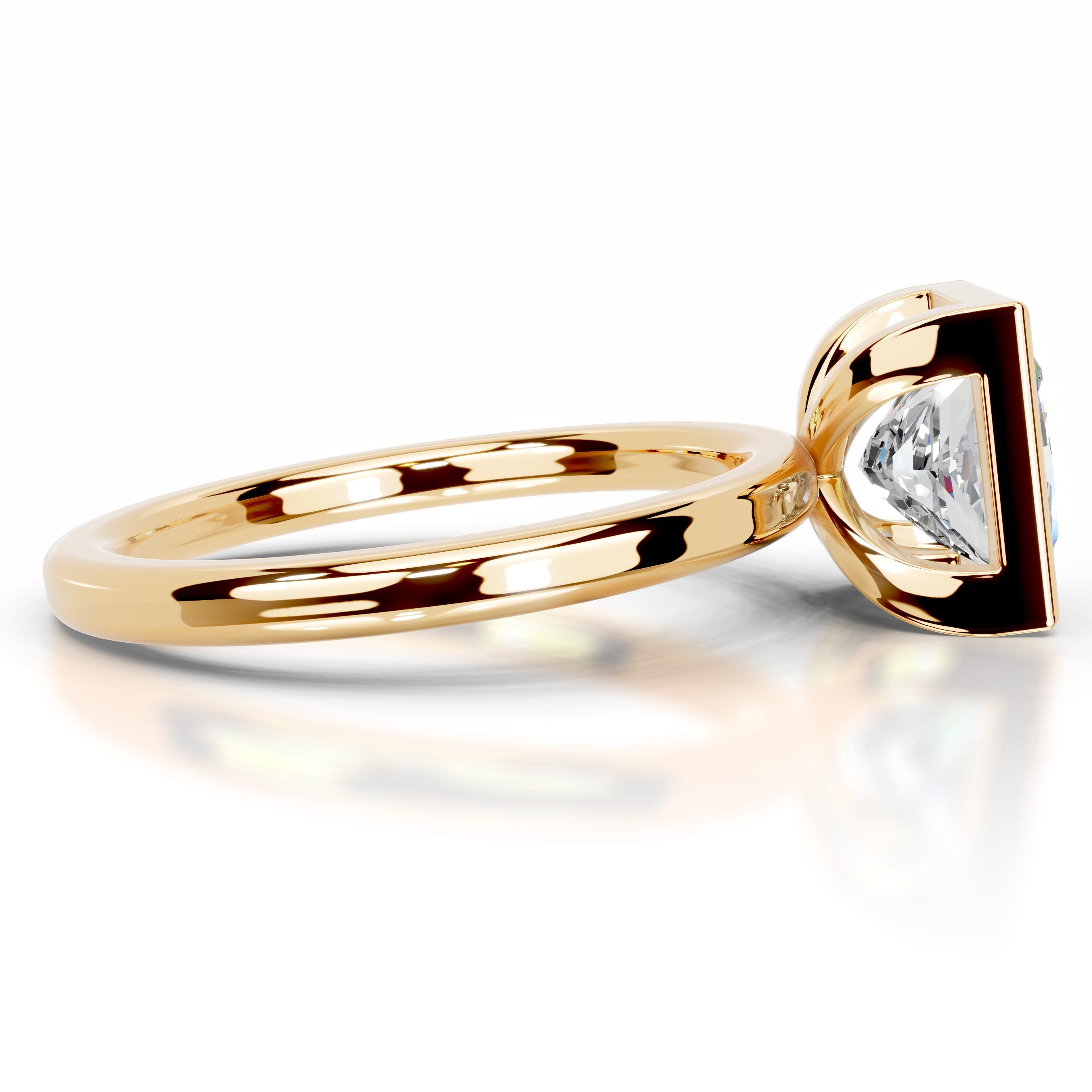 Dima Moissanite Ring - 18K Yellow Gold、mySite、hinf8tx79