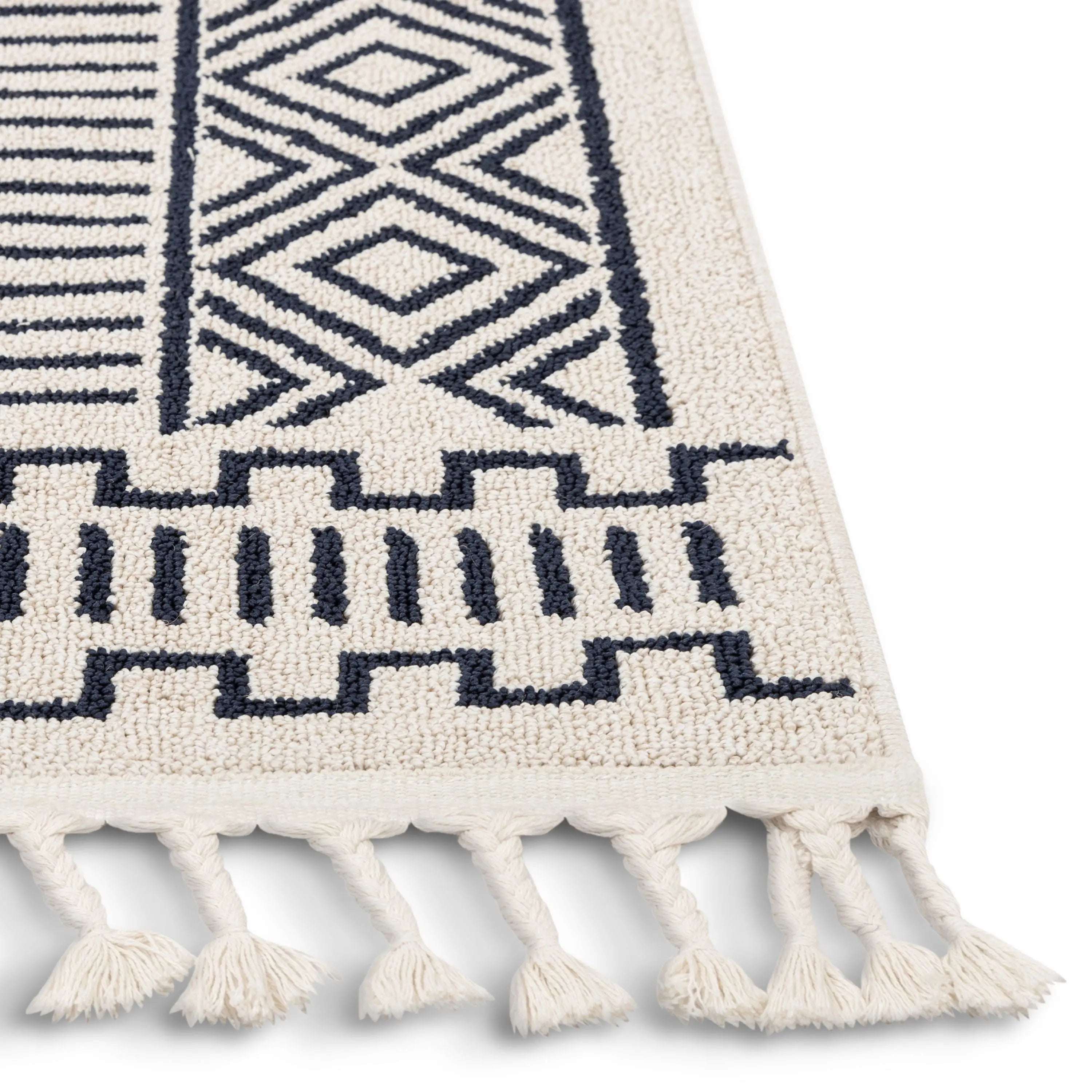 Dora Tribal Moroccan Geometric Dark Blue Kilim-Style Rug、mySite、gigharbornorthrealestate