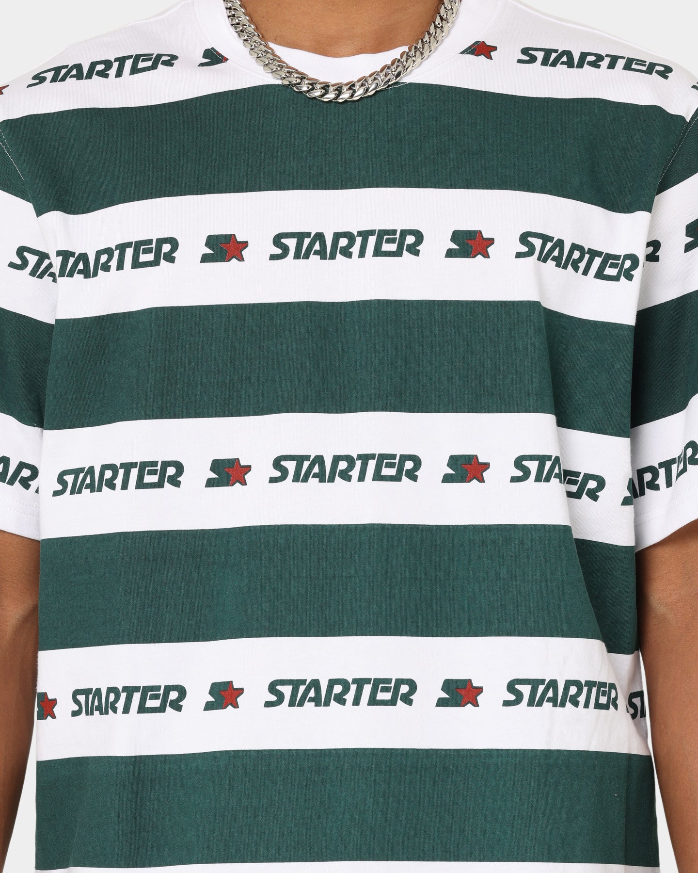 Starter LFS Stripe T-Shirt Green/White、mySite、zt4zffjzw