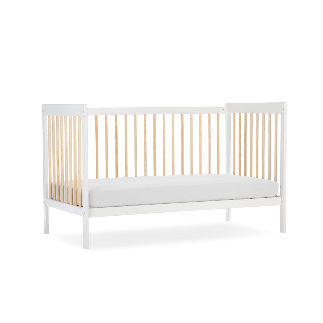  CuddleCo Nola Cot Bed - White/Natural、mySite、merchandisen