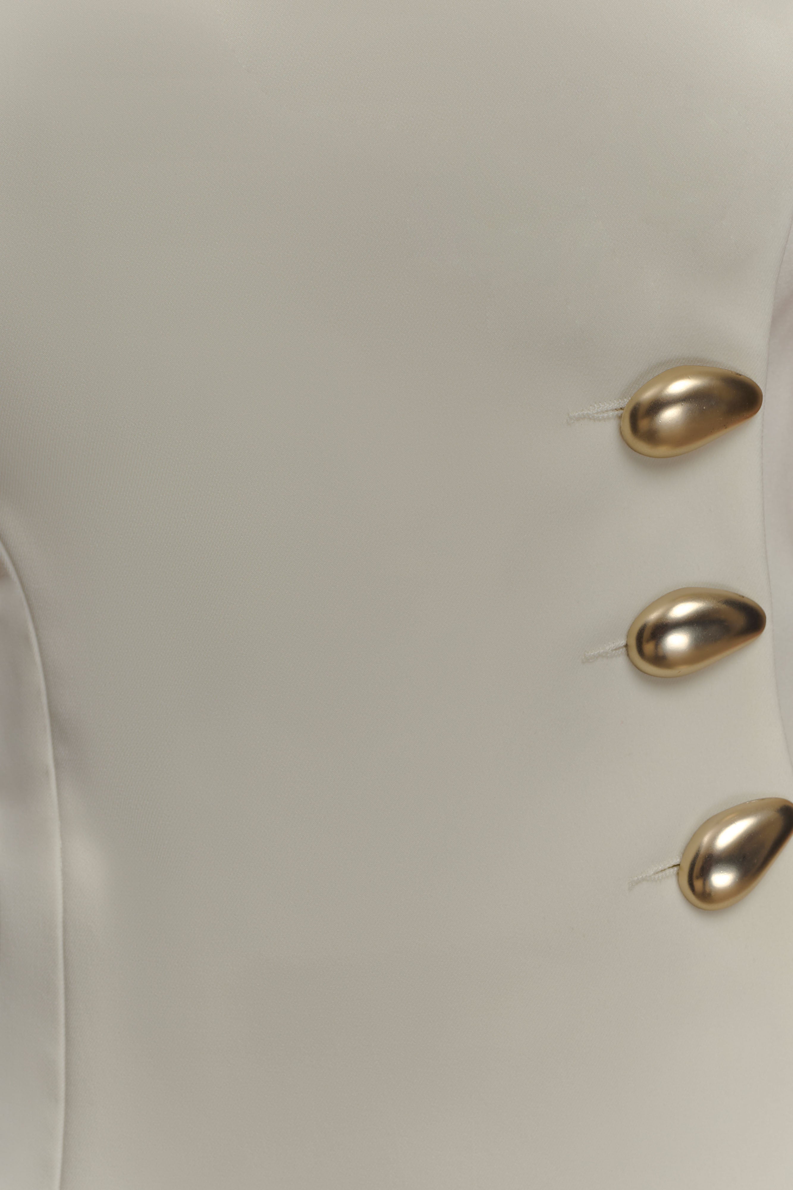 Lindie Strapless Suiting Top - Ivory、mySite、solidvoid