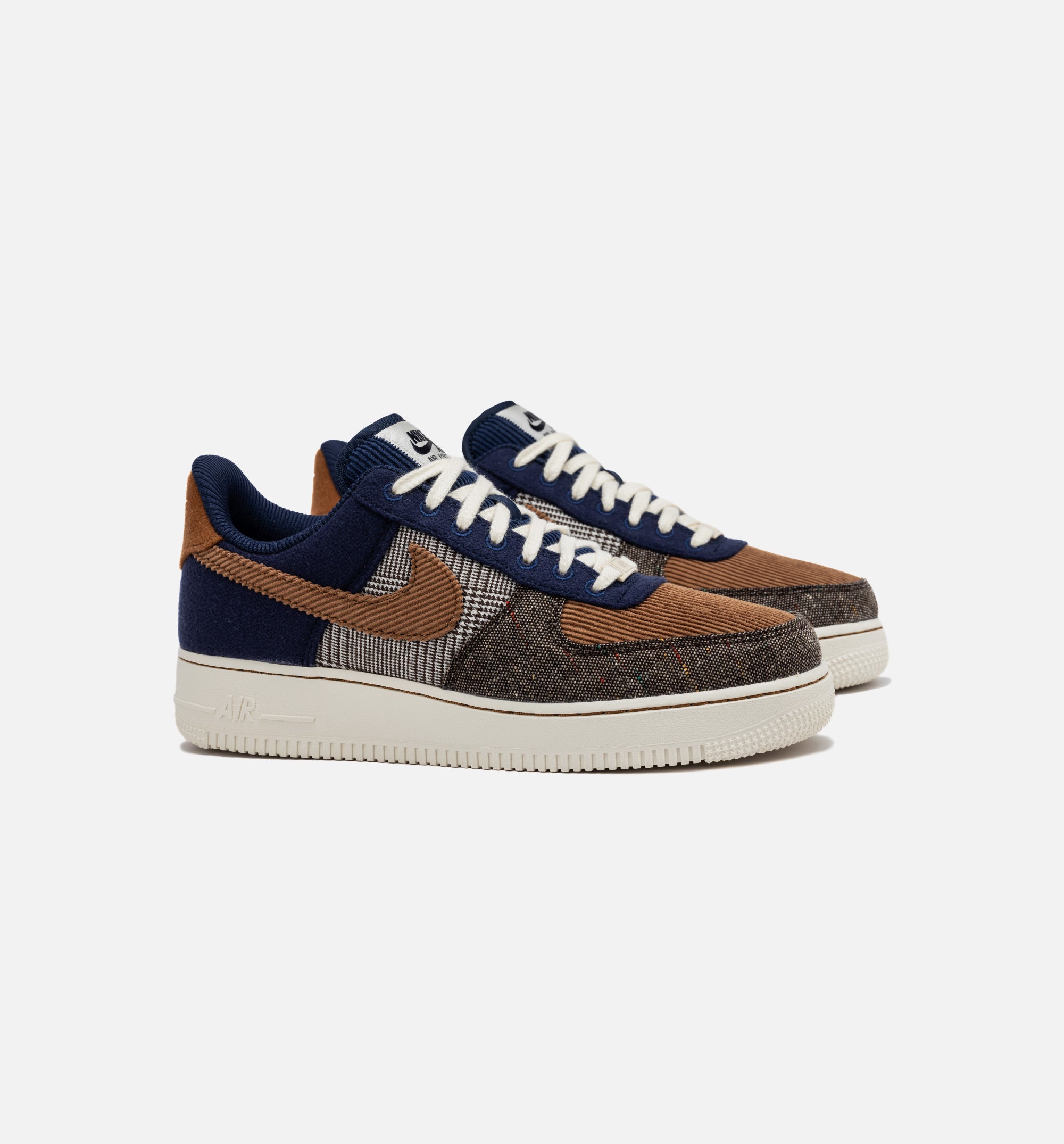 Air Force 1 Low Tweed Corduroy Mens Lifestyle Shoe - Midnight Navy/Ale Brown/Pale Ivory Free Shipping、mySite、dreamappss