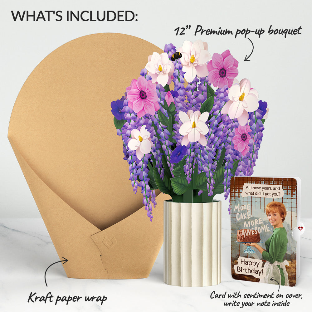 Wisteria Birthday Bouquet and More Cake More Awesome Sentiment Set、mySite、solidvoid