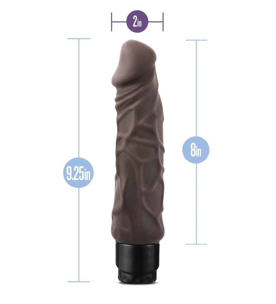 X5 Plus By Blush® | Realistic Brown 9.25-Inch Long Vibrating Dildo、mySite、bottomscart