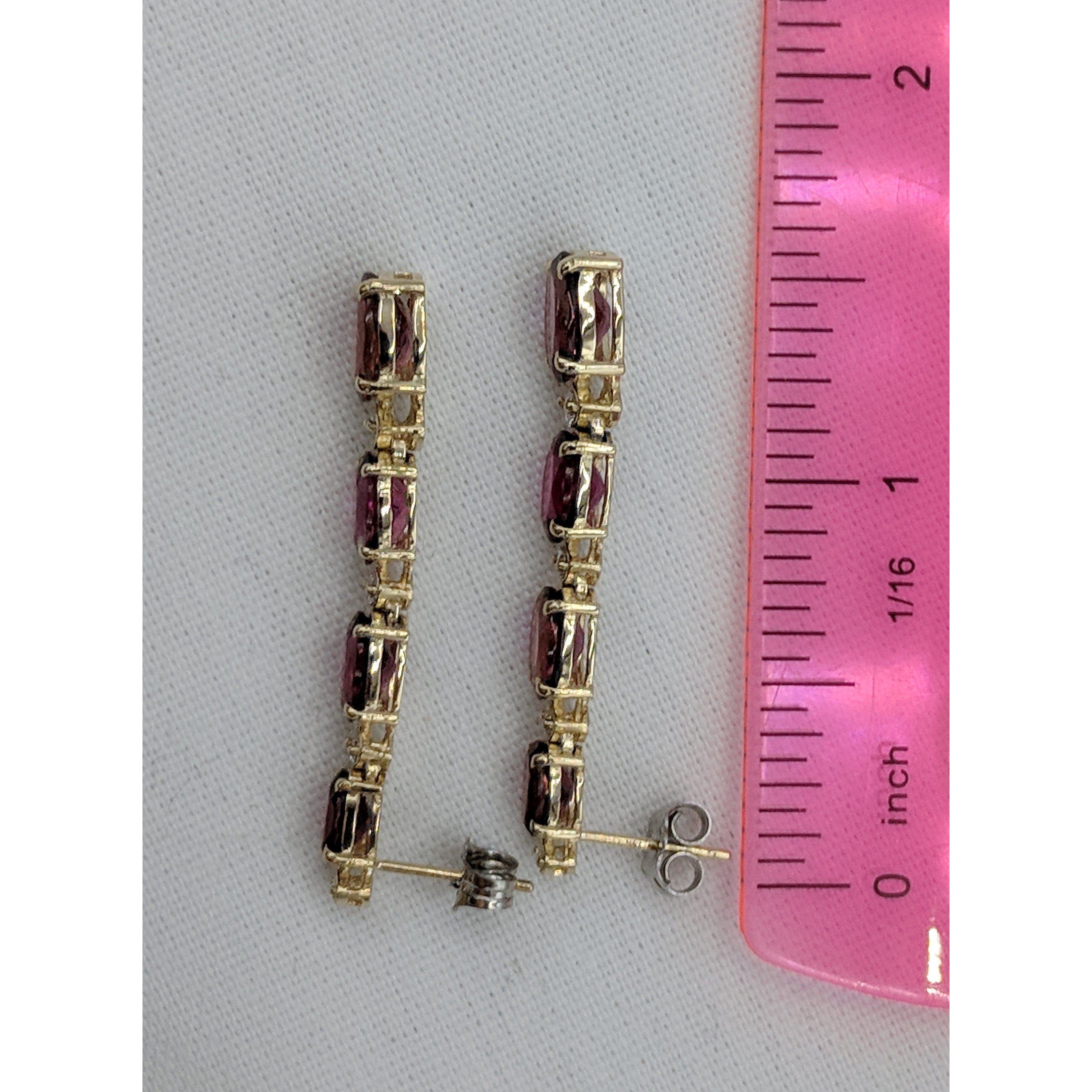 Pink Tourmaline and Diamond SET, 27.4ctw Necklace & 7.45ctw Earrings in 14K Gold, STUNNING!、mySite、g9winljtr