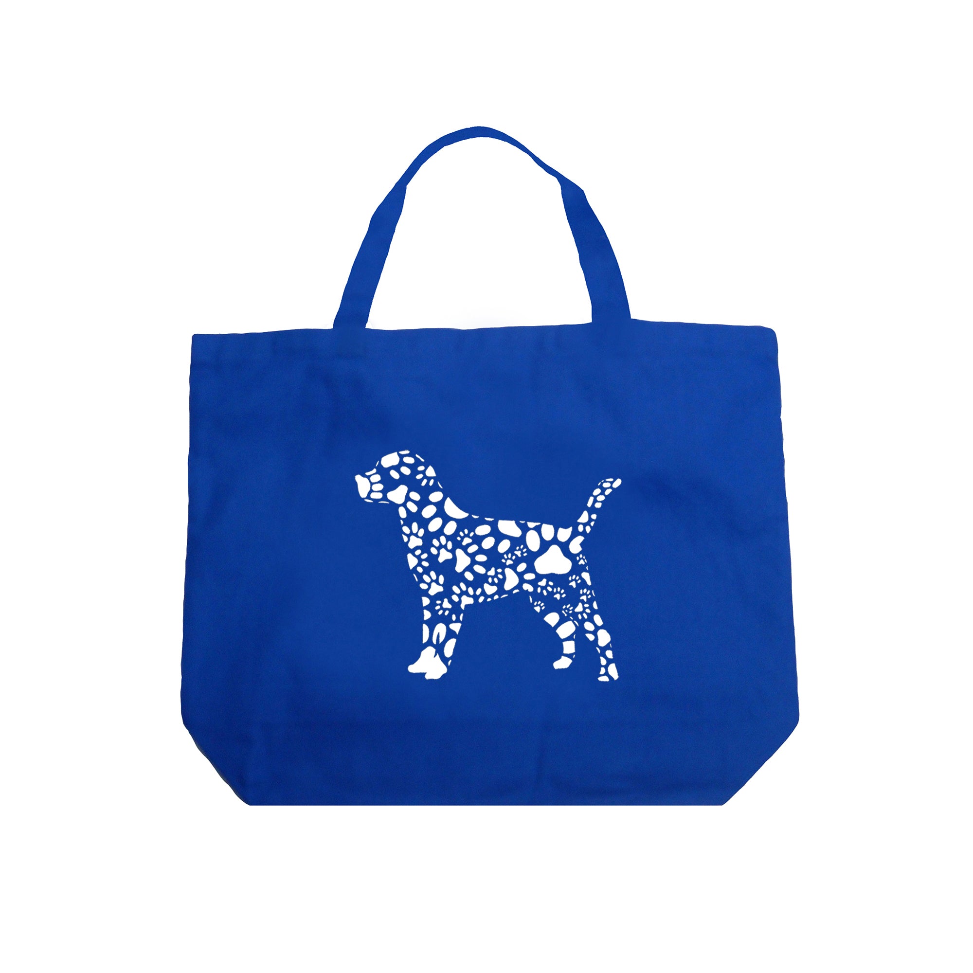 Dog Paw Prints - Large Word Art Tote Bag、mySite、camillekostekn