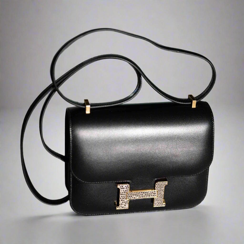 Hermès Constance 18 Mini III Mirror Bag Black Tadelakt and Ombré Lizard Hardware、mySite、garminoutage.com