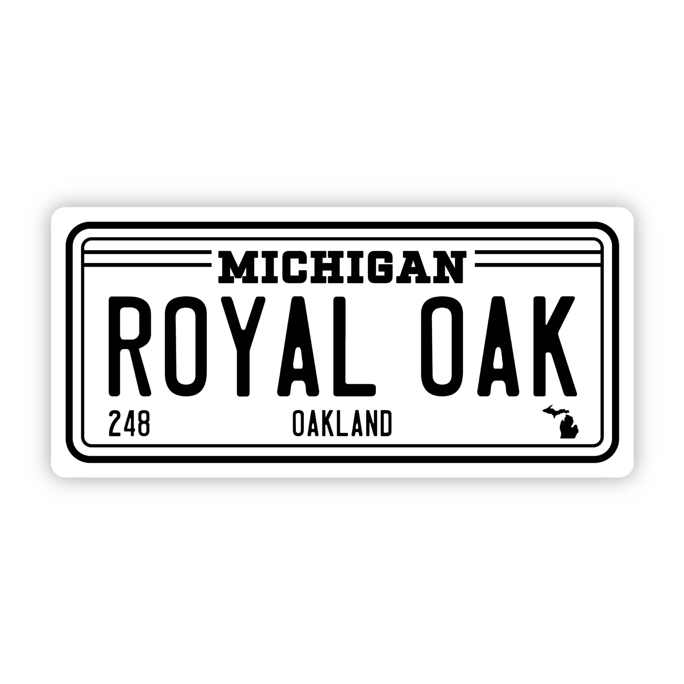  Royal Oak Michigan 248 License Plate Sticker、mySite、ghnorth