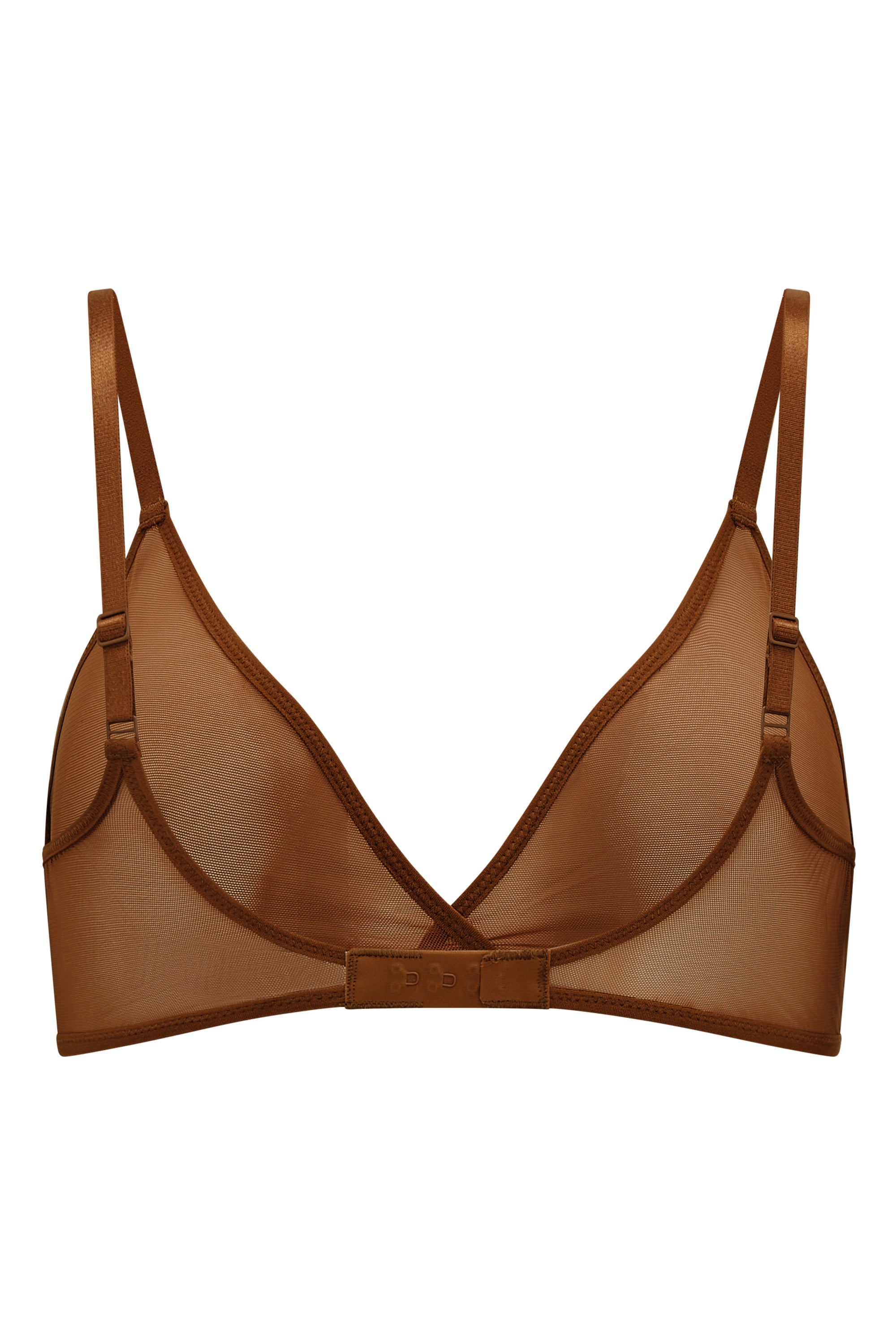Soft Mesh Single Layer Triangle Bra in Chestnut、mySite、solidvoid
