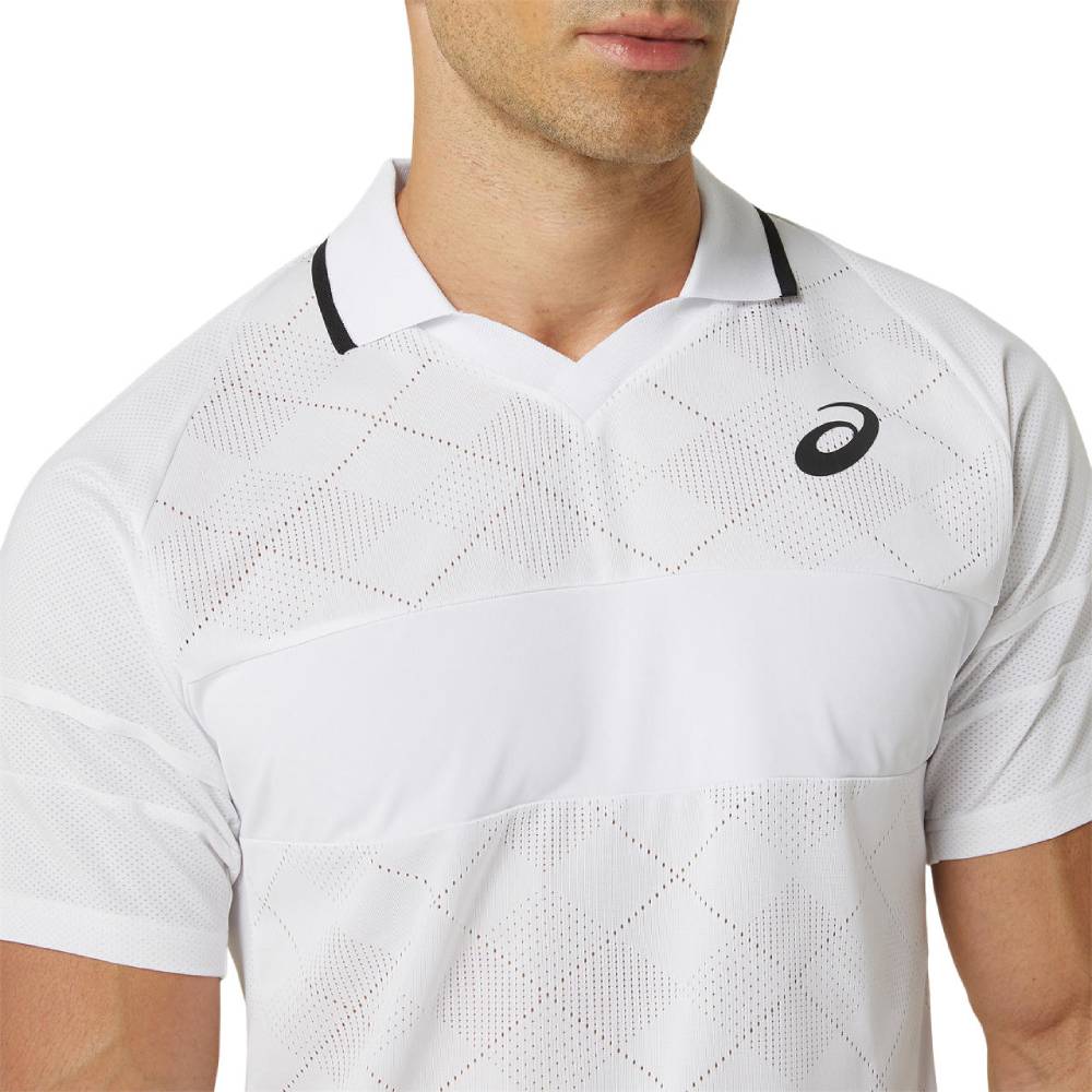 Asics Men's Match Actibreeze Polo Top (Brilliant White)