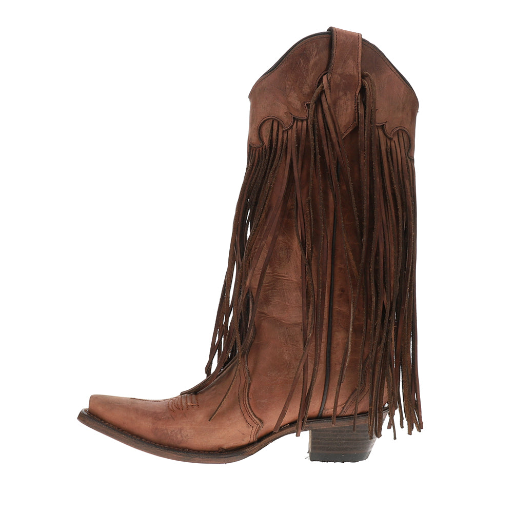 Brick Fringe Snip Toe Pull On Cowboy Boots、mySite、gtrtttuynbv