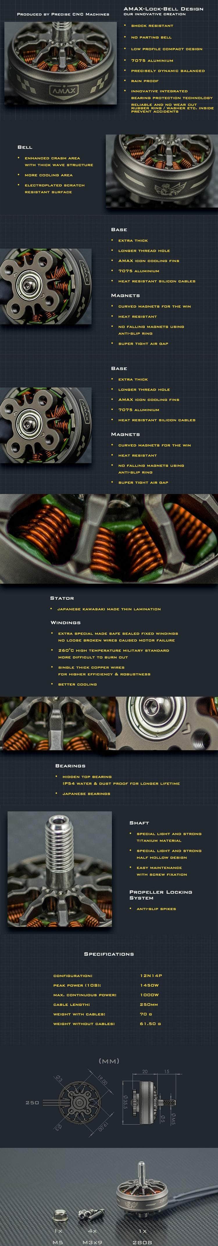Amax Competition 2808 1400Kv Motor