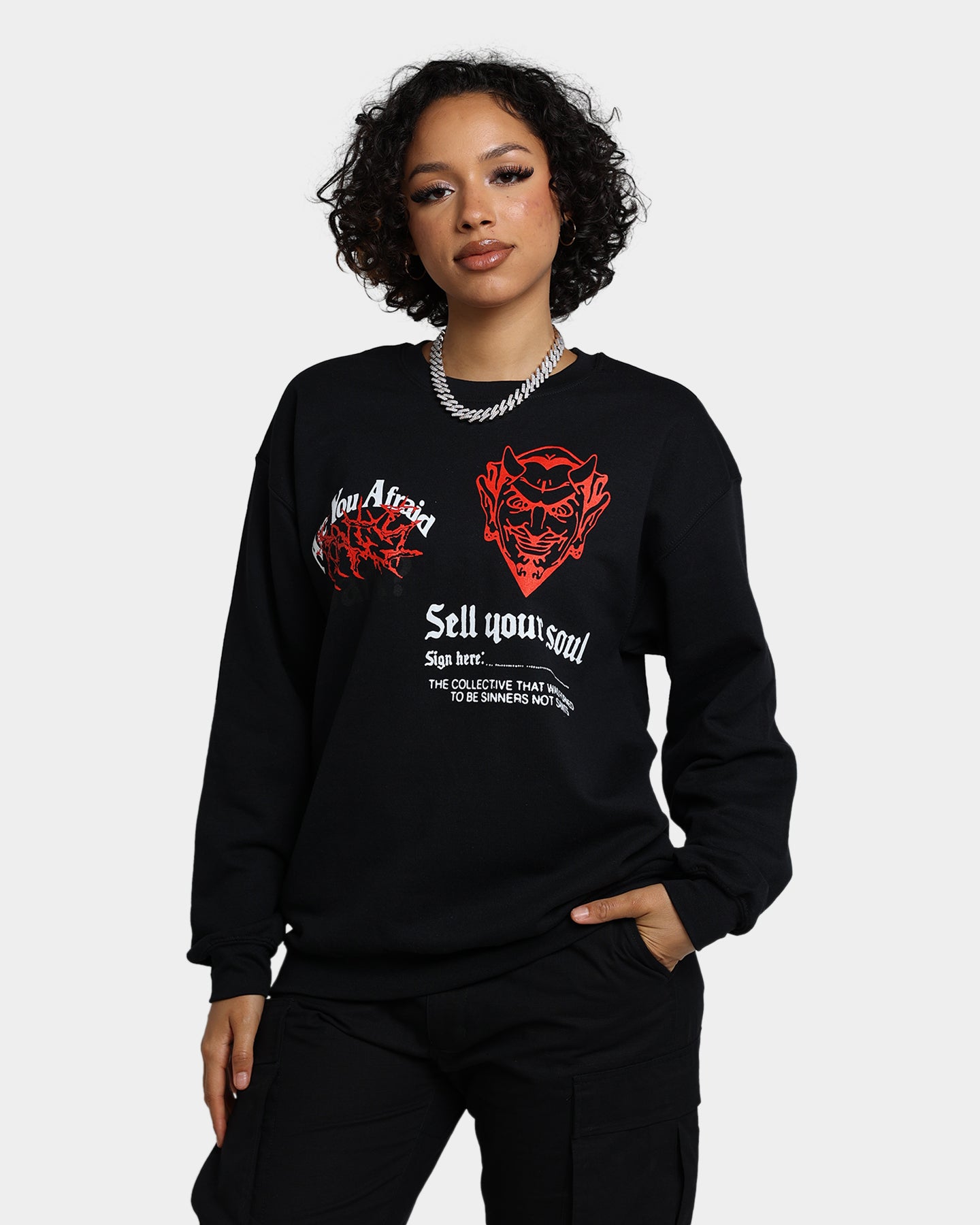 Rats Get Fat Sell Your Soul Crewneck Black、mySite、zt4zffjzw