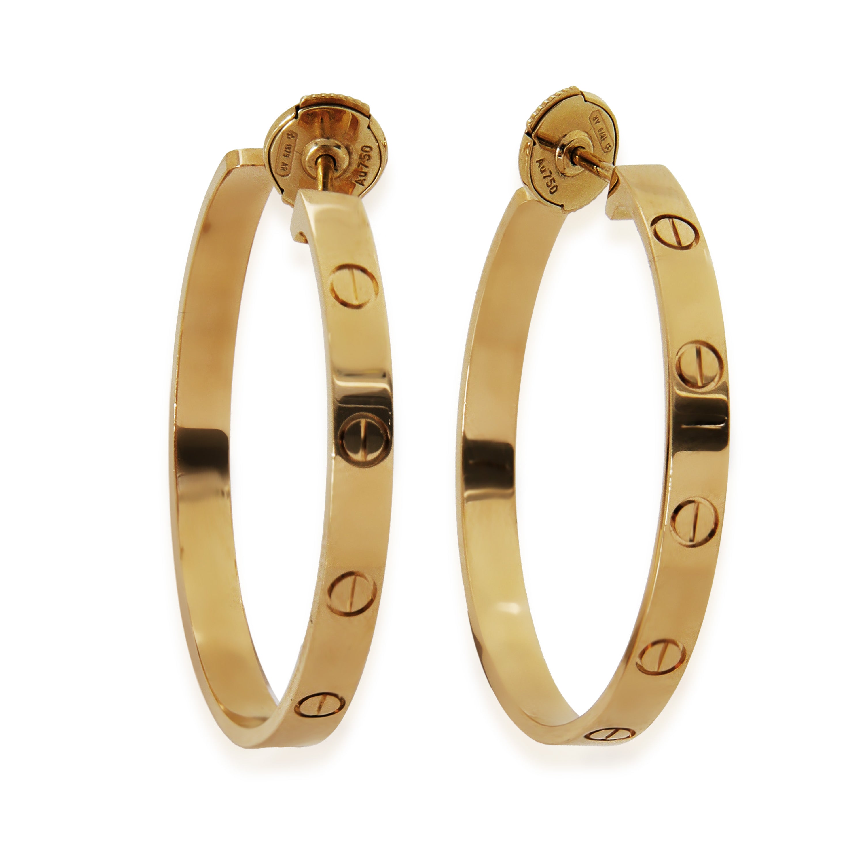 Yellow Gold Large Model Love Hoop Earrings、mySite、garagedoors4me