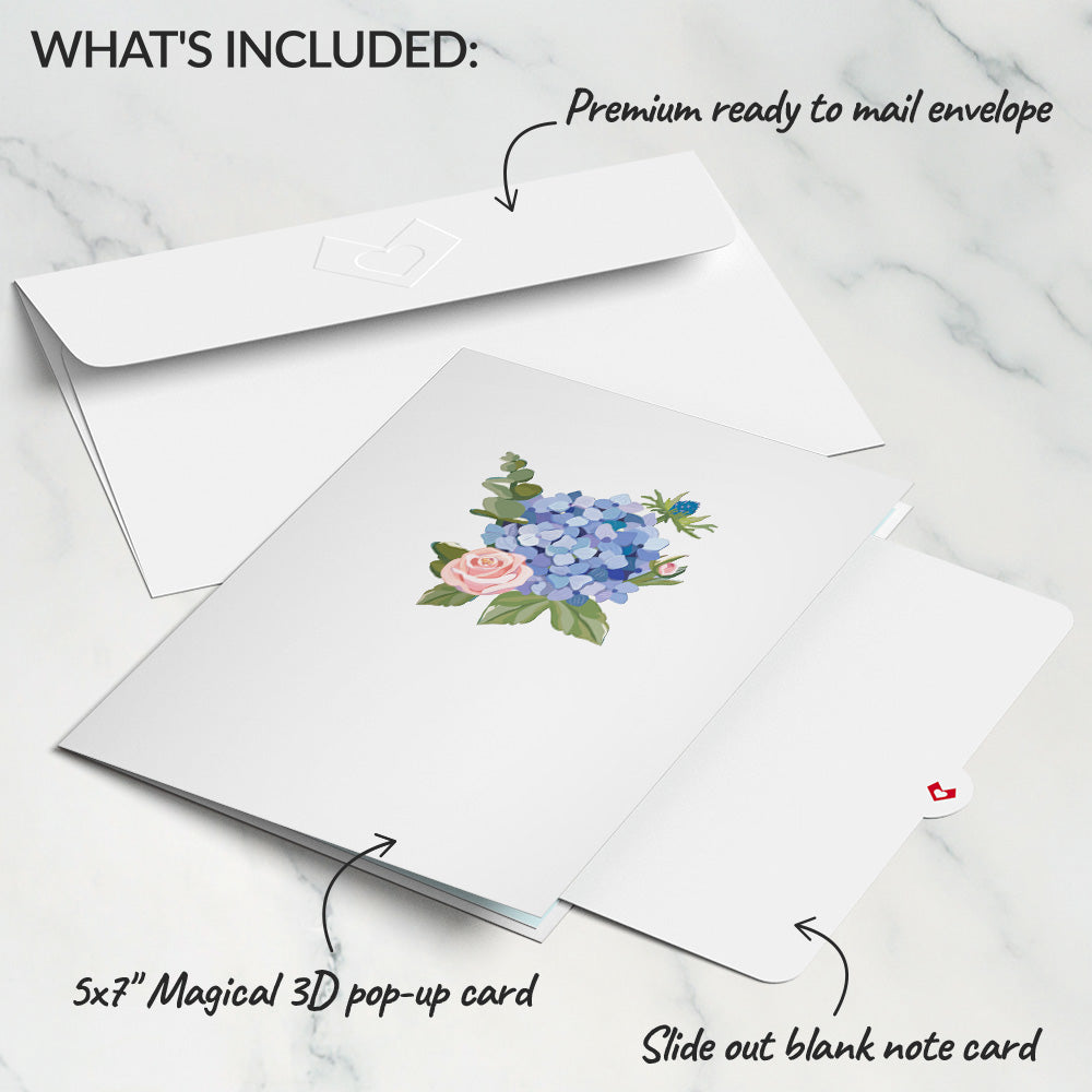 Happy Mother's Day Hydrangeas Pop-Up Card、mySite、solidvoid