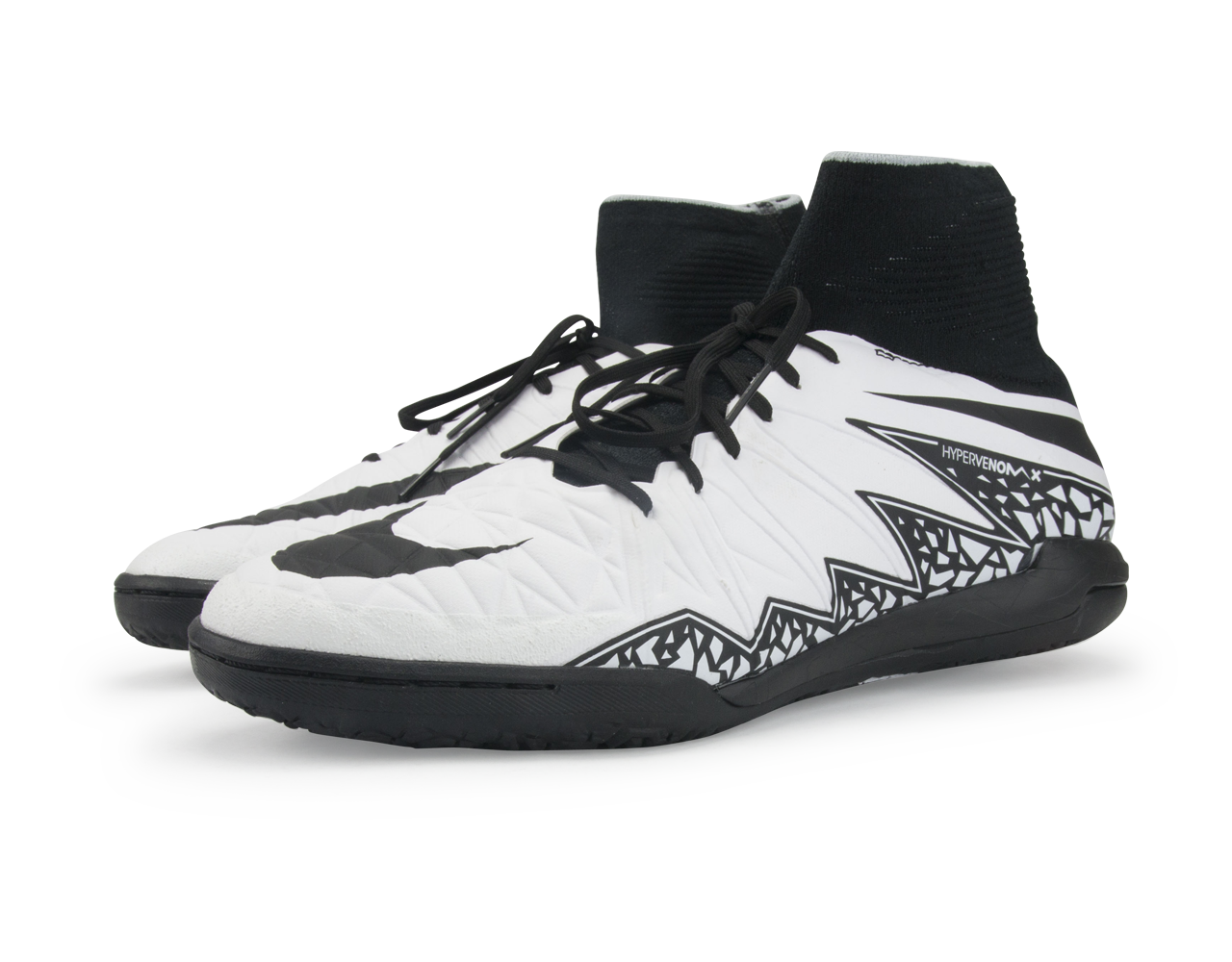 Nike Men's HypervenomX Proximo Indoor Soccer Shoes White/Black/Blanc/Noir、mySite、bottomscart
