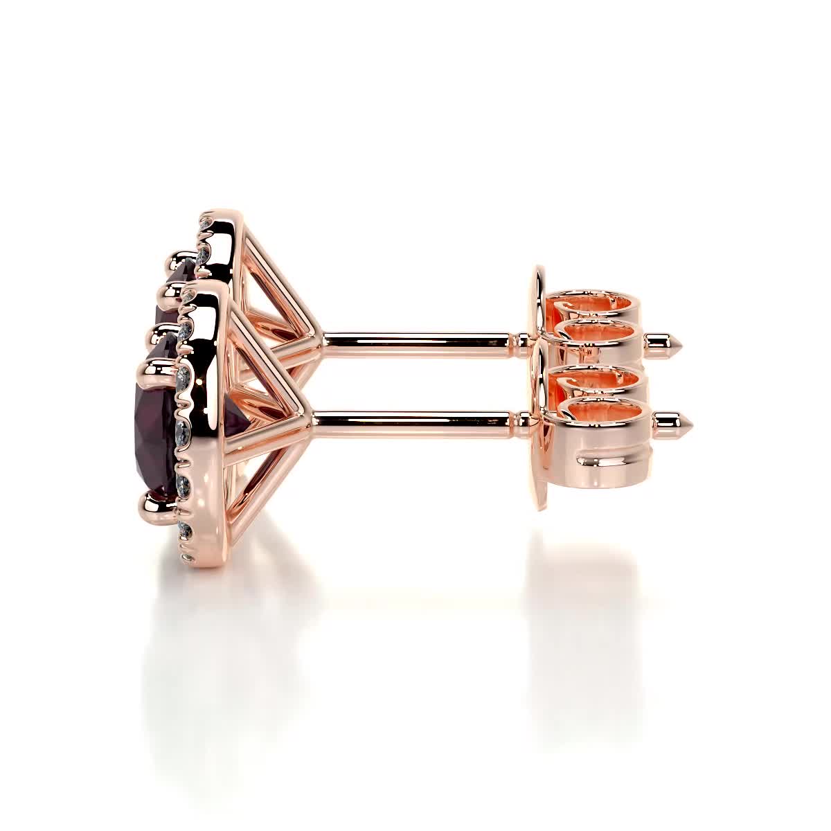 Erica Gemstones & Diamonds Earrings (2.30 Carat) - 14K Rose Gold、mySite、hinf8tx79