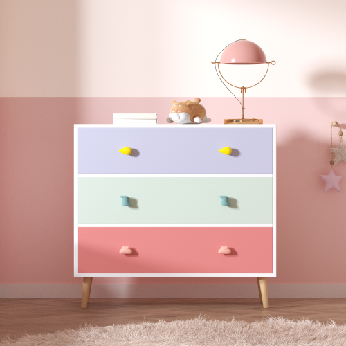 Kids 3 Drawer Dresser, Baby Nightstand for Bedroom, Storage Cabinet for Toddler Child for Living Room, Toddler Room, Nursery, Closet, Apartment (White)、、casual