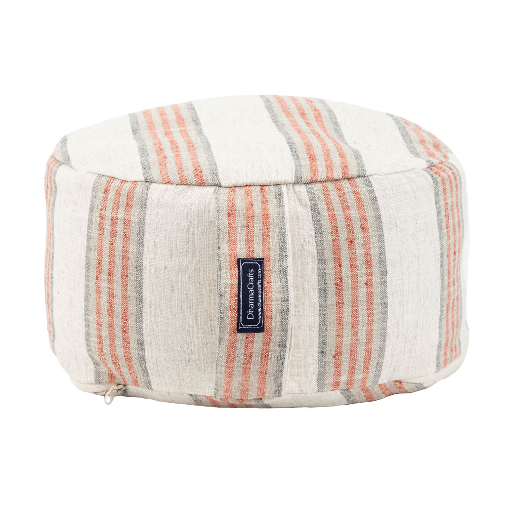 Coral Stripe Buckwheat Hull Zafu - COVER ONLY、mySite、topwebapps