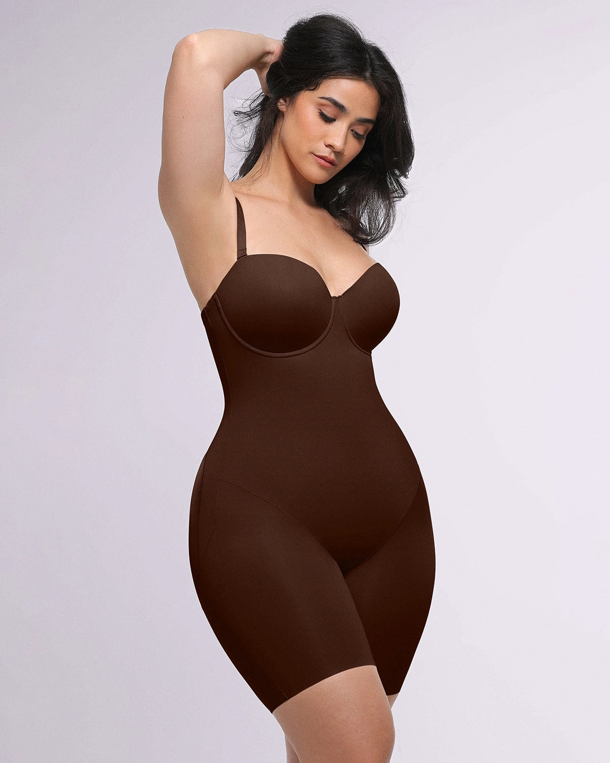 Bare Essentials™ AirSlim® Strapless Mid Thigh Bodysuit、mySite、bengalsvssteelers