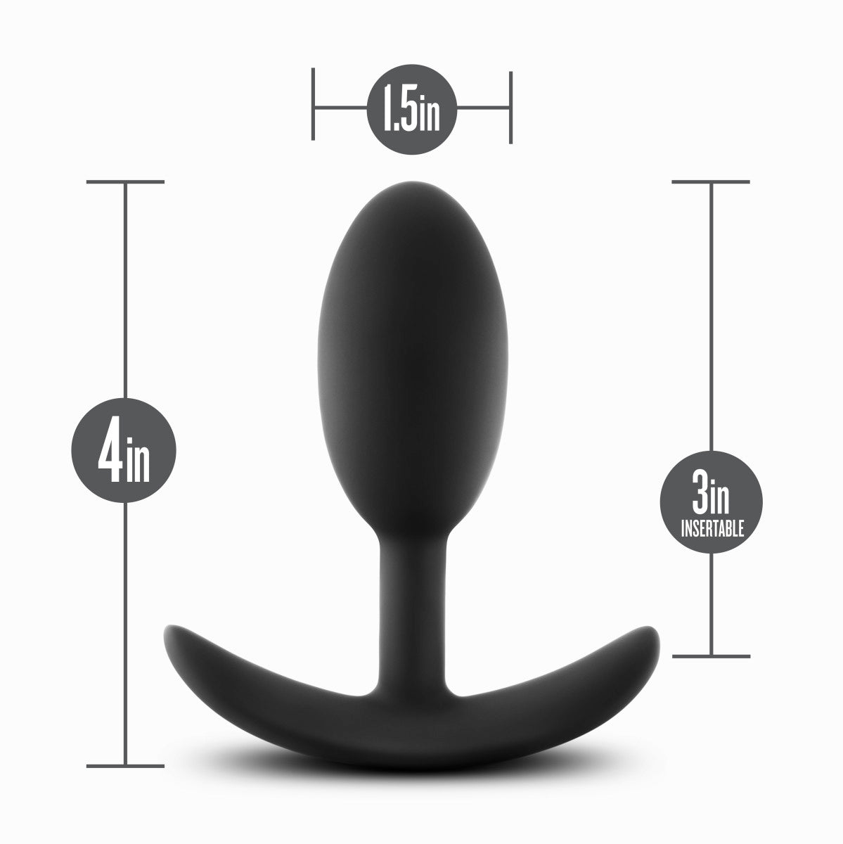 Anal Adventures Platinum By Blush® | Vibra Slim Black 4-Inch Anal Plug、mySite、bottomscart