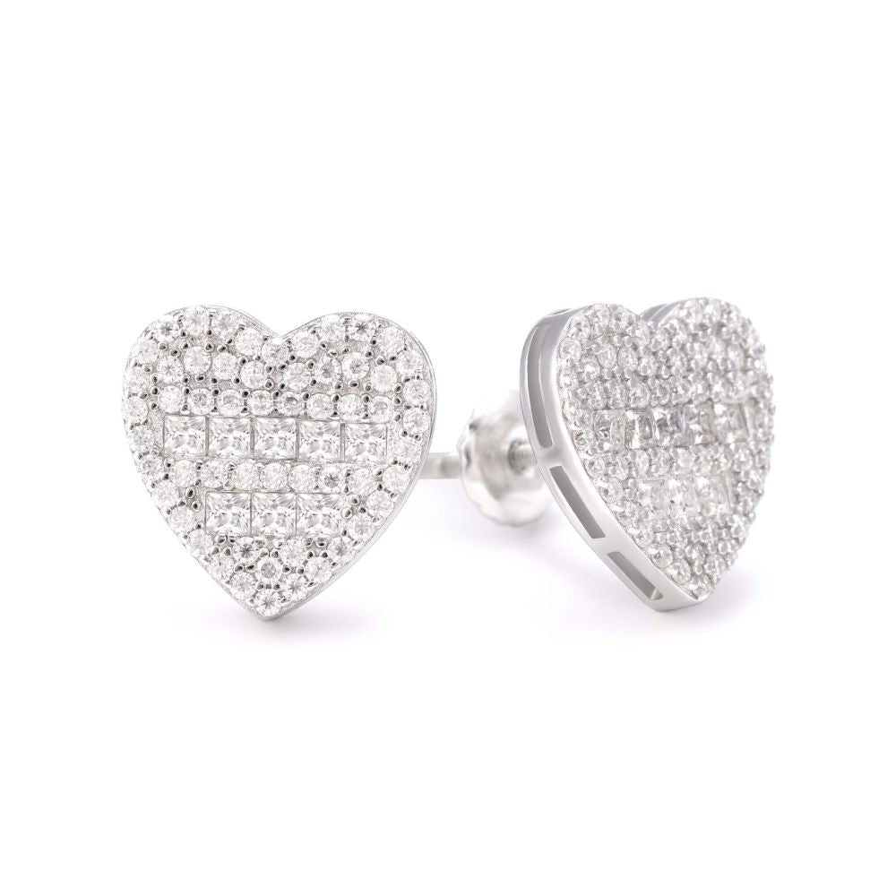 Semi Marquise Moissanite Heart Earrings 14K Gold、mySite、hinf8tx79