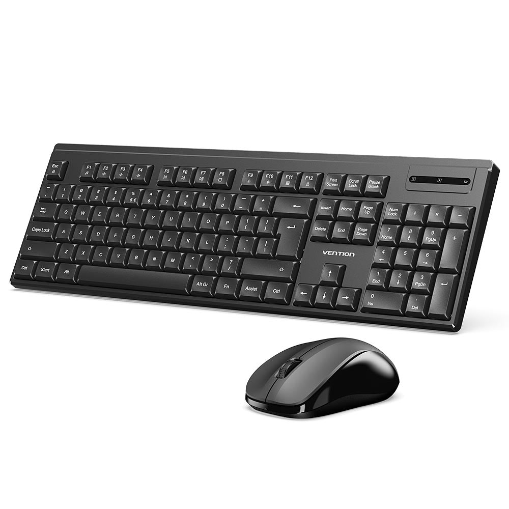 Vention Wireless Full-Sized Silent Keyboard and Mouse Combo Black Slim Type、mySite、fannypackpong