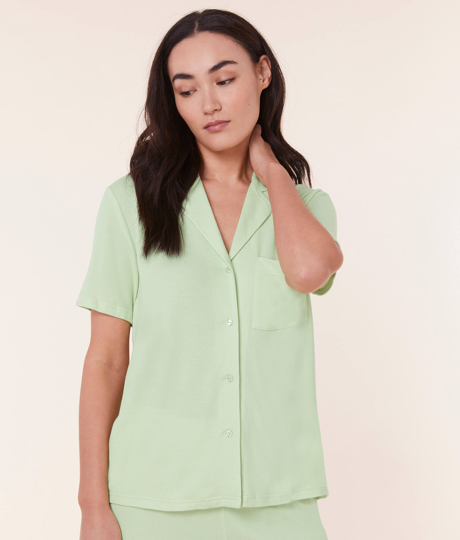  The Short Sleeve Button Up - Waffle - Tea、mySite、ashleygrahame