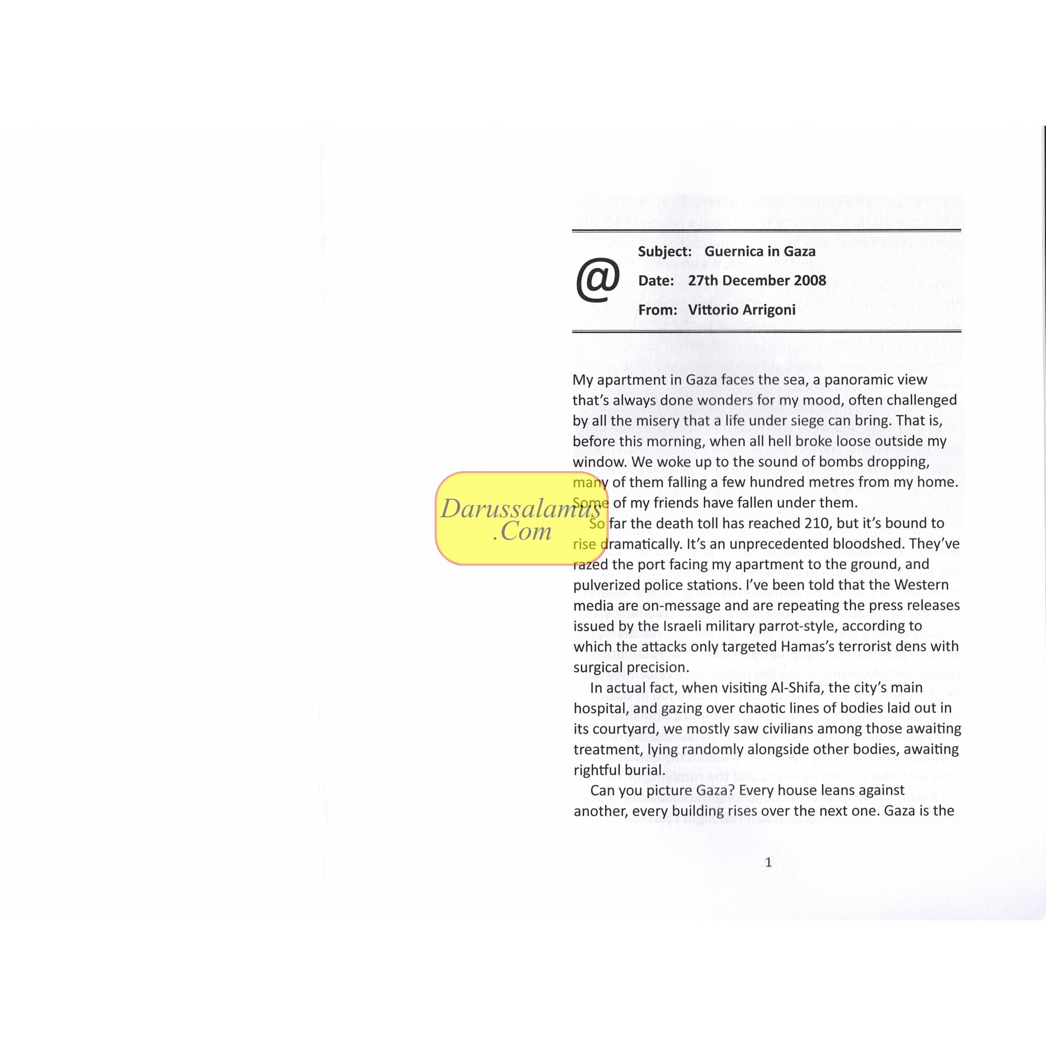 Gaza: Stay Human by Vittorio Arrigoni、mySite、topwebapps