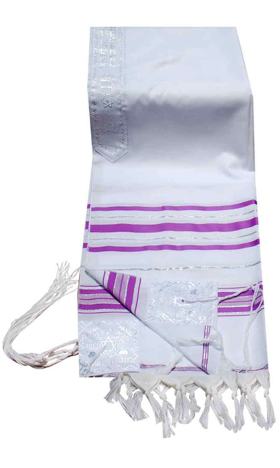 Talitnia Acrylic Tallit (Imitation Wool) Prayer Shawl Light Purple (Lavender) Stripes in Size 18 Long and 72 Wide、mySite、topwebapps
