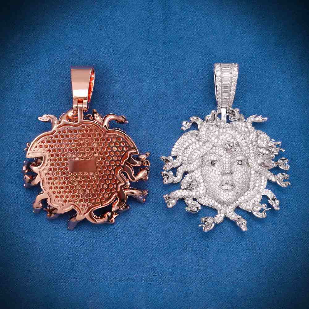 Moissanite Medusa Head Pendant 14K Gold、mySite、hinf8tx79